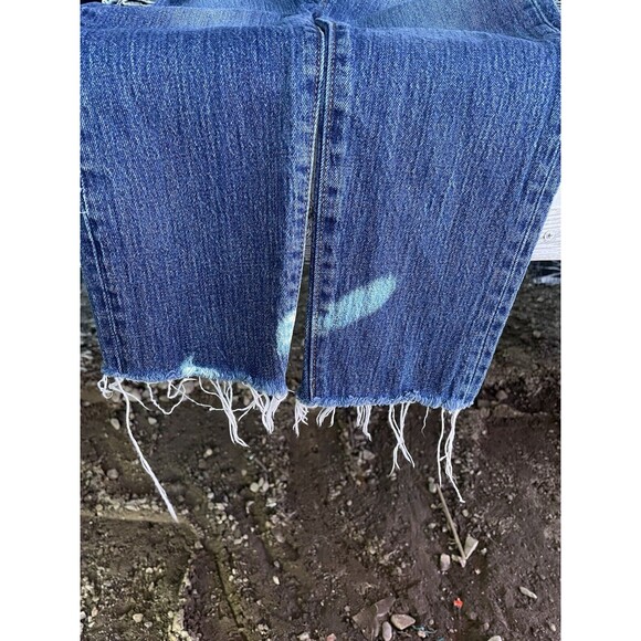Rare Levi’s White Oak Cone Denim Jeans Raw Hem High-Rise Button Fly Size 28 - Picture 8 of 15
